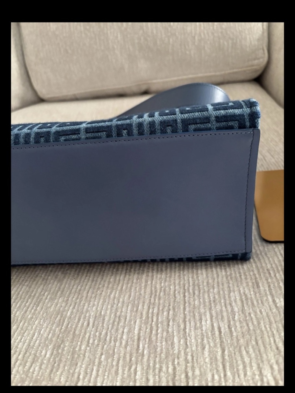 Givenchy G-Tote Medium Tote Canvas and Leather Chain Accent Medium Blue - Picture 11 of 11